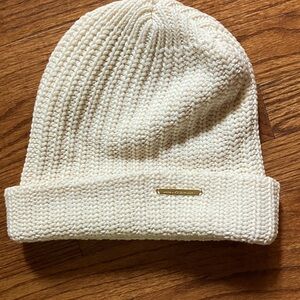 Cream Knit Beanie with Gold Accent Love your melon